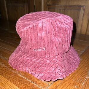 Apana Plush Burgundy Corduroy Bucket Hat! One Size.